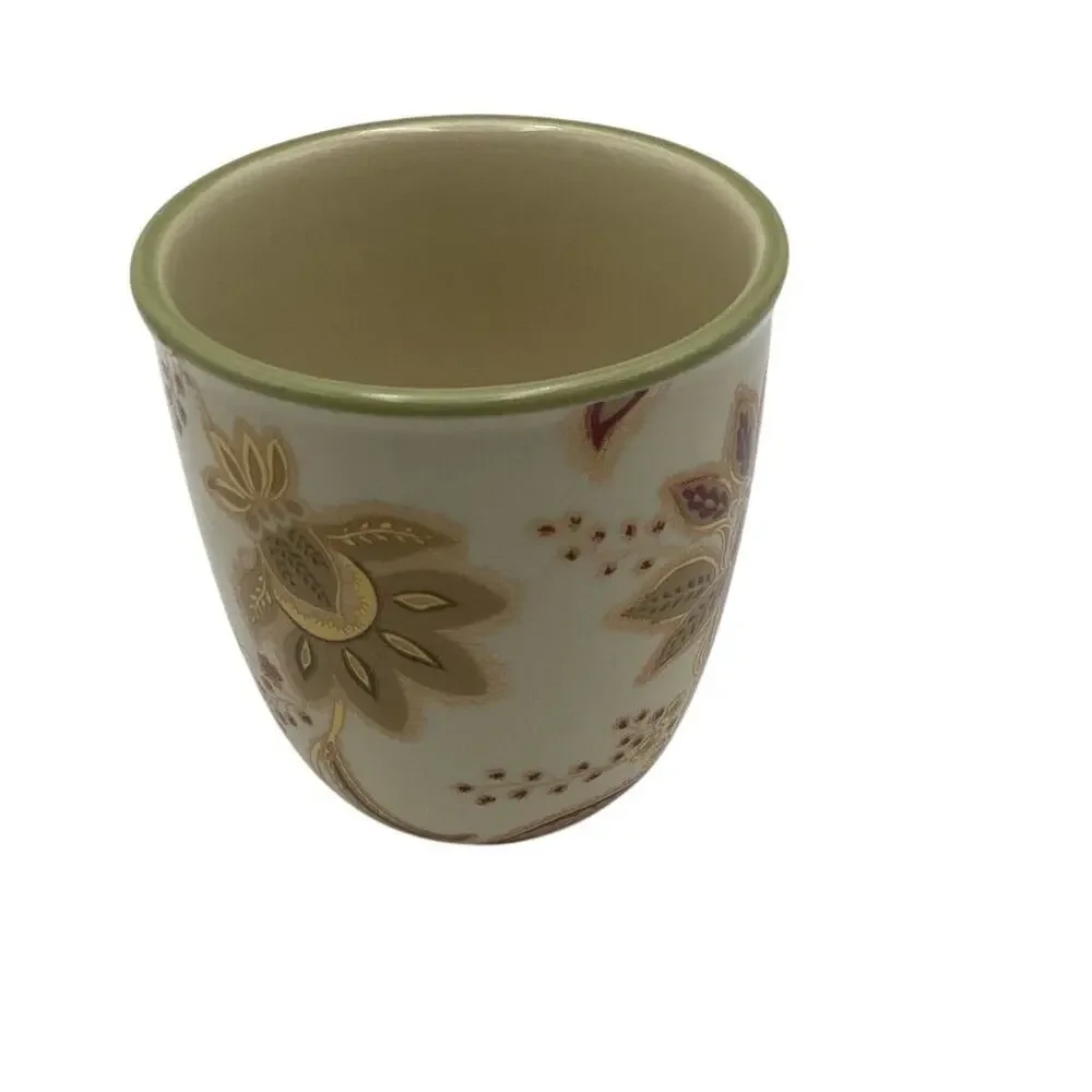 Jaclyn Smith Traditions Floral Ivory Ceramic‎ Mug Multicolor